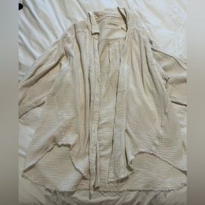 Free People We The Free Summer Buttondown | Ivory | Size Large